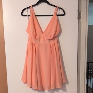 Lulu's Soft Peach Dress